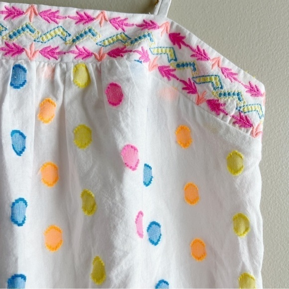 Lilly Pulitzer Byrde Top, Embroidered with Pom-Pom Hem, Adjustable Straps, XS - Picture 5 of 11